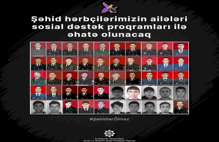 Şəhid hərbçilərin ailələri sosial dəstək proqramları ilə əhatə olunacaq - FOTO
